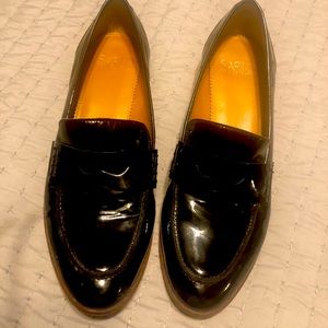 Franco sarto loafers black patent